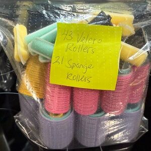 Colorful Velcro and Sponge Hair Roller Set Multiple Sizes